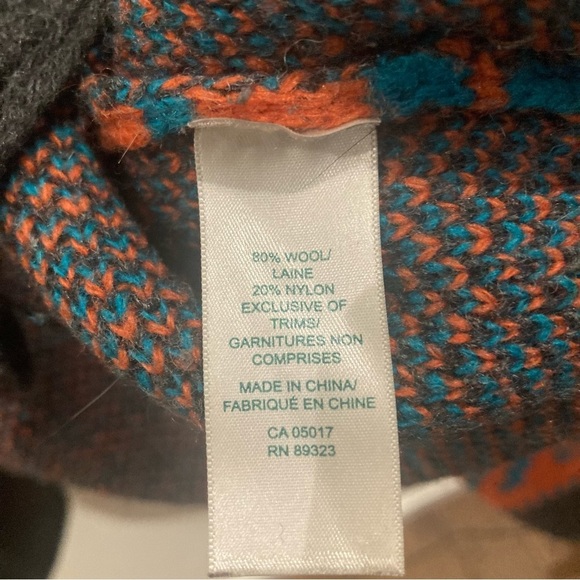 ROOTS Sz M South Western Fringe Open Front Wool Blend Boho Bohemian Cardigan - Picture 4 of 13